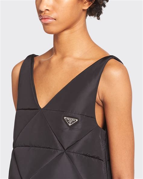 prada logo nylon minidress|Black Light Re.